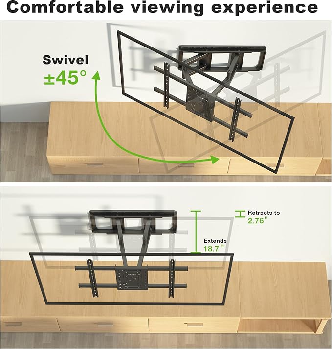 USX MOUNT Heavy Duty Full Motion TV Wall Mount