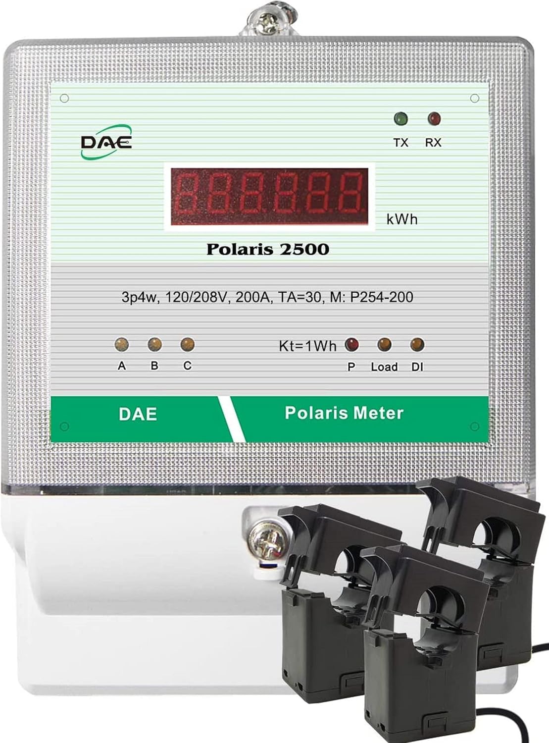 DAE P254-200 KIT, UL kWh Smart Submeter, 3 Phase, 3 Split Core CTs