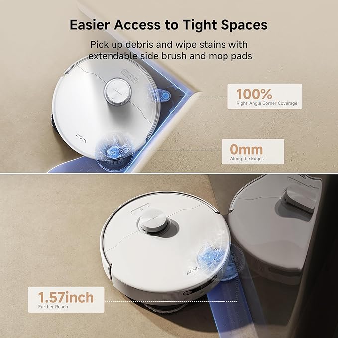 Mova P50 Pro Ultra Robot Vacuum and Mop, 000Pa Suction