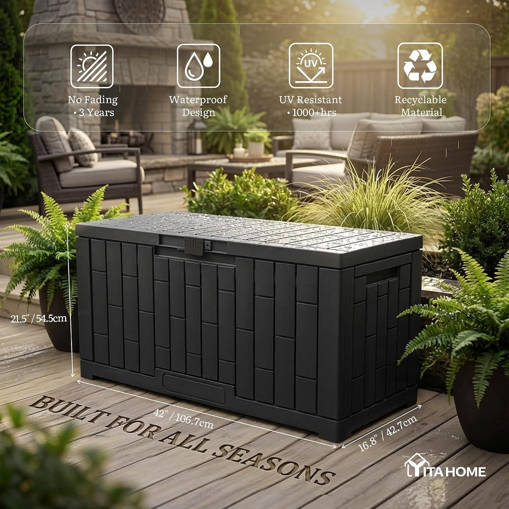 YITAHOME 60 Gallon Resin Deck Box