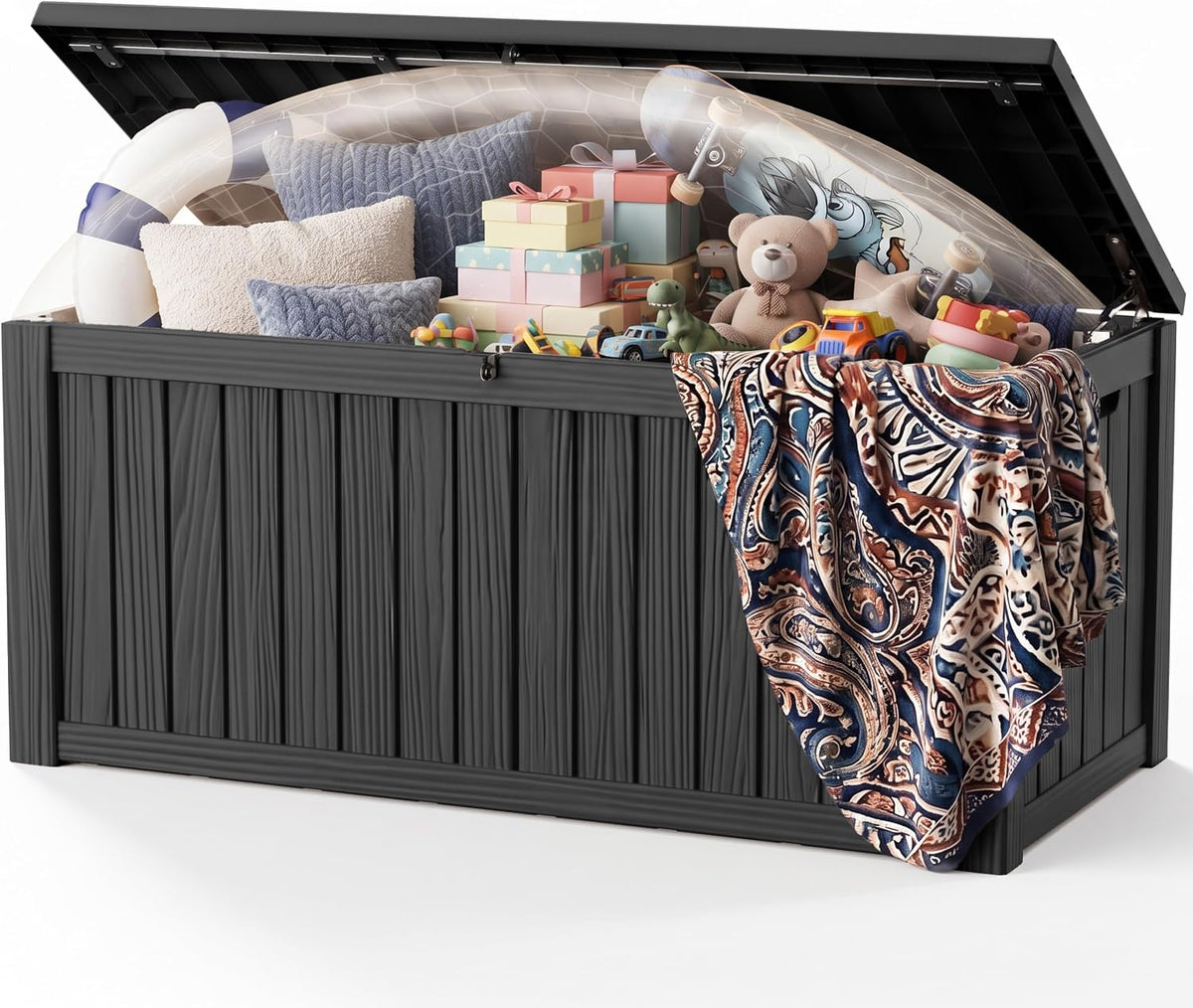 DRATO 310 Gallon Deck Boxes Outdoor Waterproof Large Outside Storage Box