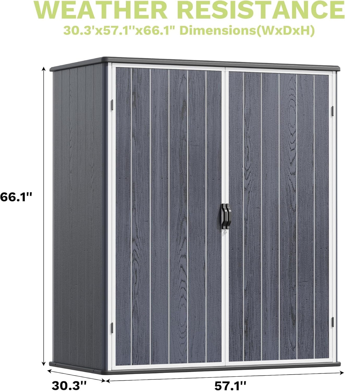 devoko 5x3 ft resin storage shed with floor shown in use