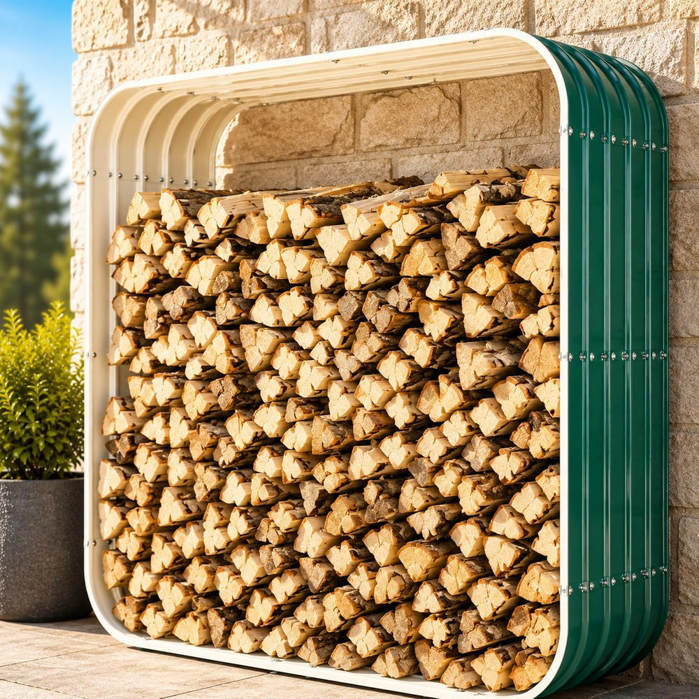 49IN Firewood Rack Outdoor Indoor, 600LBS Capacity,Waterproof Heavy Duty Wood...
