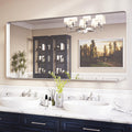 ISKM Large Sliver Metal Framed Bathroom Mirror