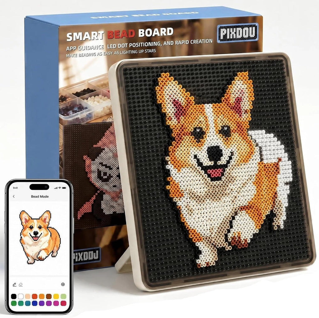 H&W Smart 2.6mm Fuse Bead Board, LED Pegboard Kit for DIY Craft Bead, 52x52