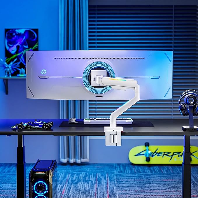 Ultrawide Monitor arm for 17-49'' Heavy Duty Screen up to 44lbs, Gas Spring