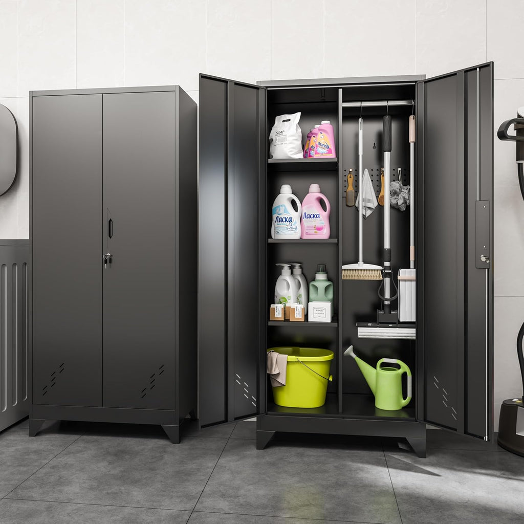 metal garage storage cabinets with lock, cabinet with shown in use