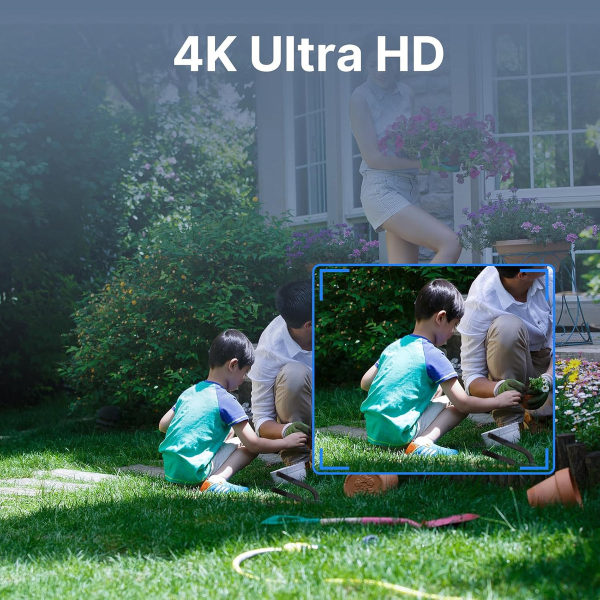 hiseeu 8mp ahd/tvi/cvi/xvi cctv home wired security camera shown in use