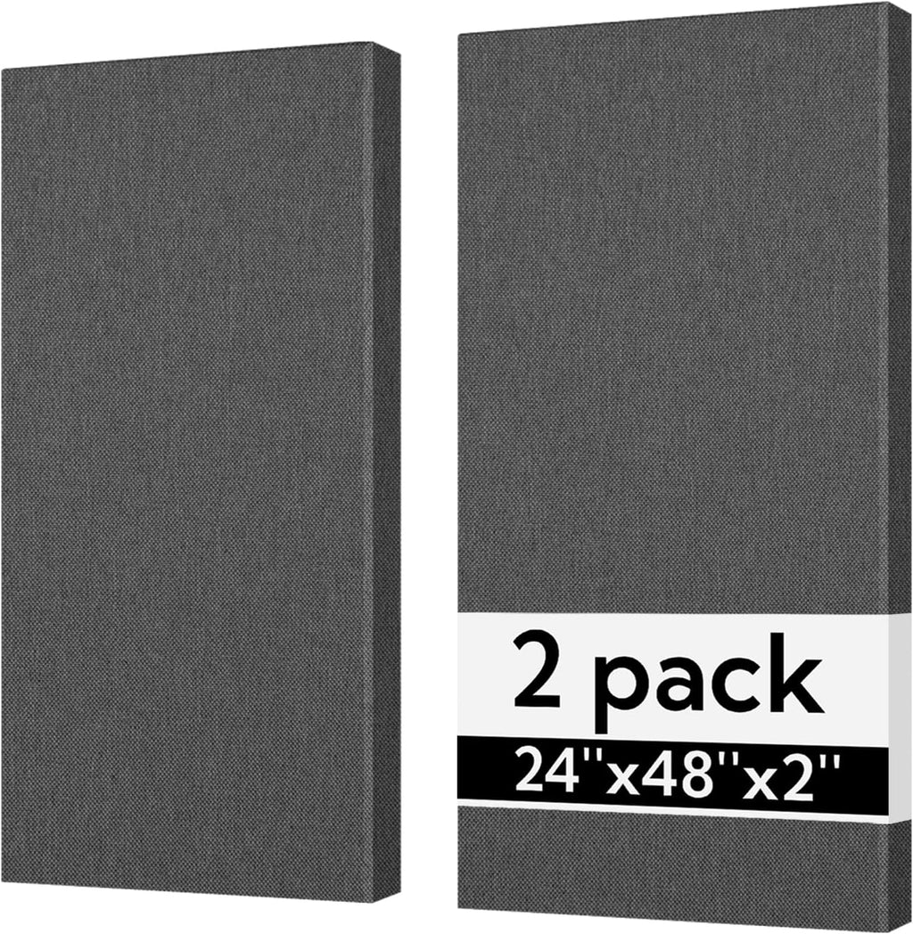 Olanglab Sound Absorbing Acoustic Wall Panels 2 Pack, Large Fabric Wrapped