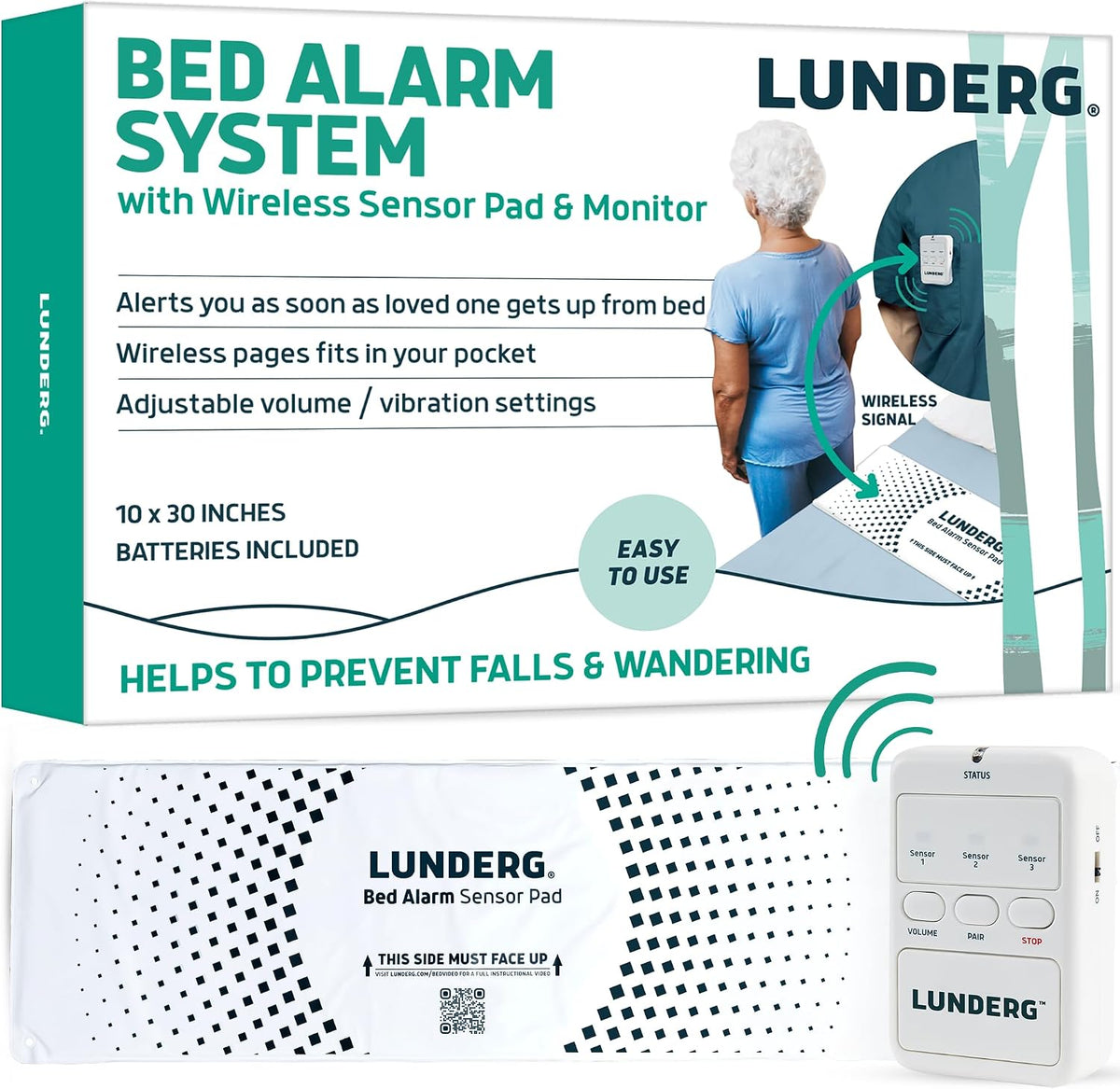 Lunderg Bed Alarm for Elderly Adults