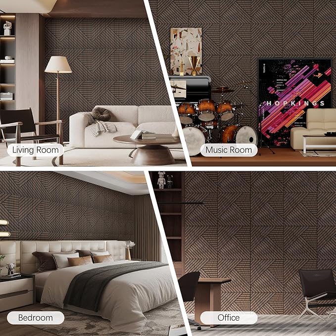 ARMURO 4 Packs Acoustic Wall Panels