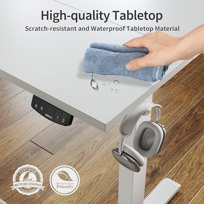 Agilestic Electric Standing Desk 40 x 24 Inches, Height Adjustable Desk