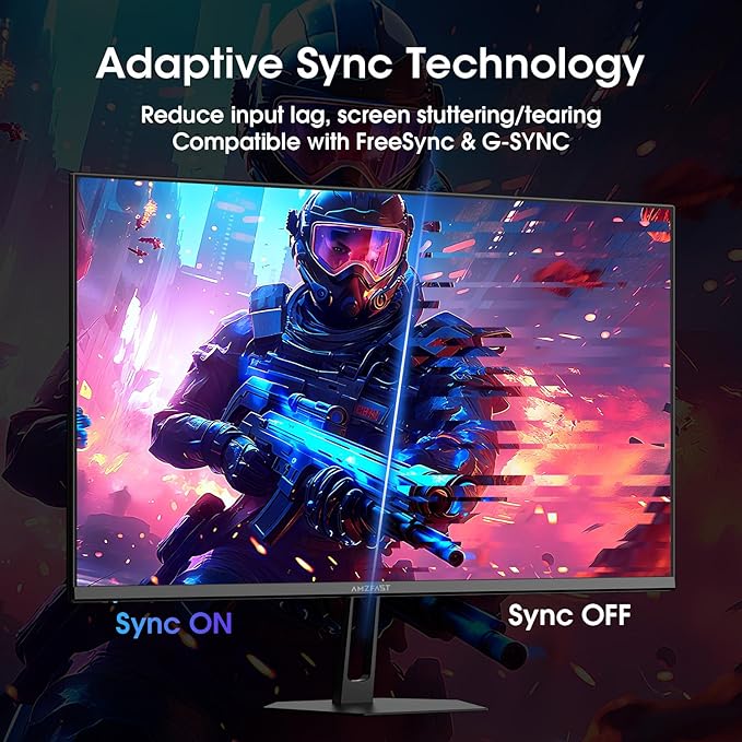 Amzfast 24 Inch Gaming Monitor 180Hz 200Hz FHD 1080p Computer Monitor, 1ms