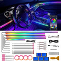 Acrylic Interior Car LED Strip Lights, Colorful 22-in-1 Car Ambient Lighting Kit