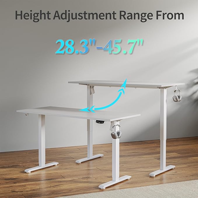 Agilestic Electric Standing Desk, Large 63 x 24 Inches Height Adjustable Desk