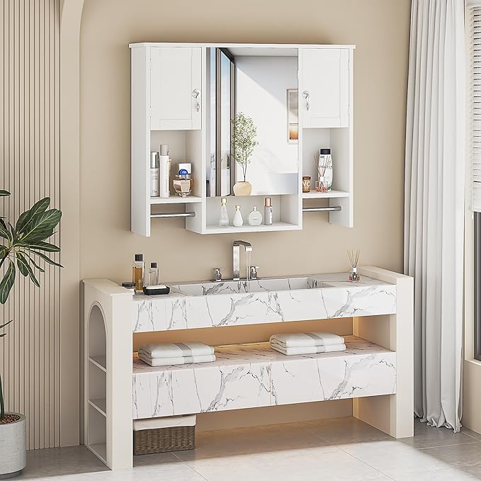 VECELO Bathroom Wall Cabinet