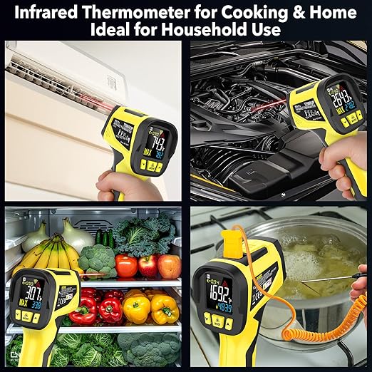 Infrared Thermometer Temperature Gun, TEMIRUP Non-Contact Digital IR Laser Temp