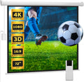 Pyle 72" Portable Motorized Matte White Projector Screen