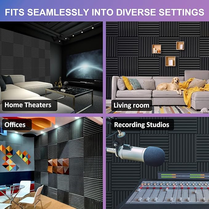 JBER 48 Pack Acoustic Foam Panels