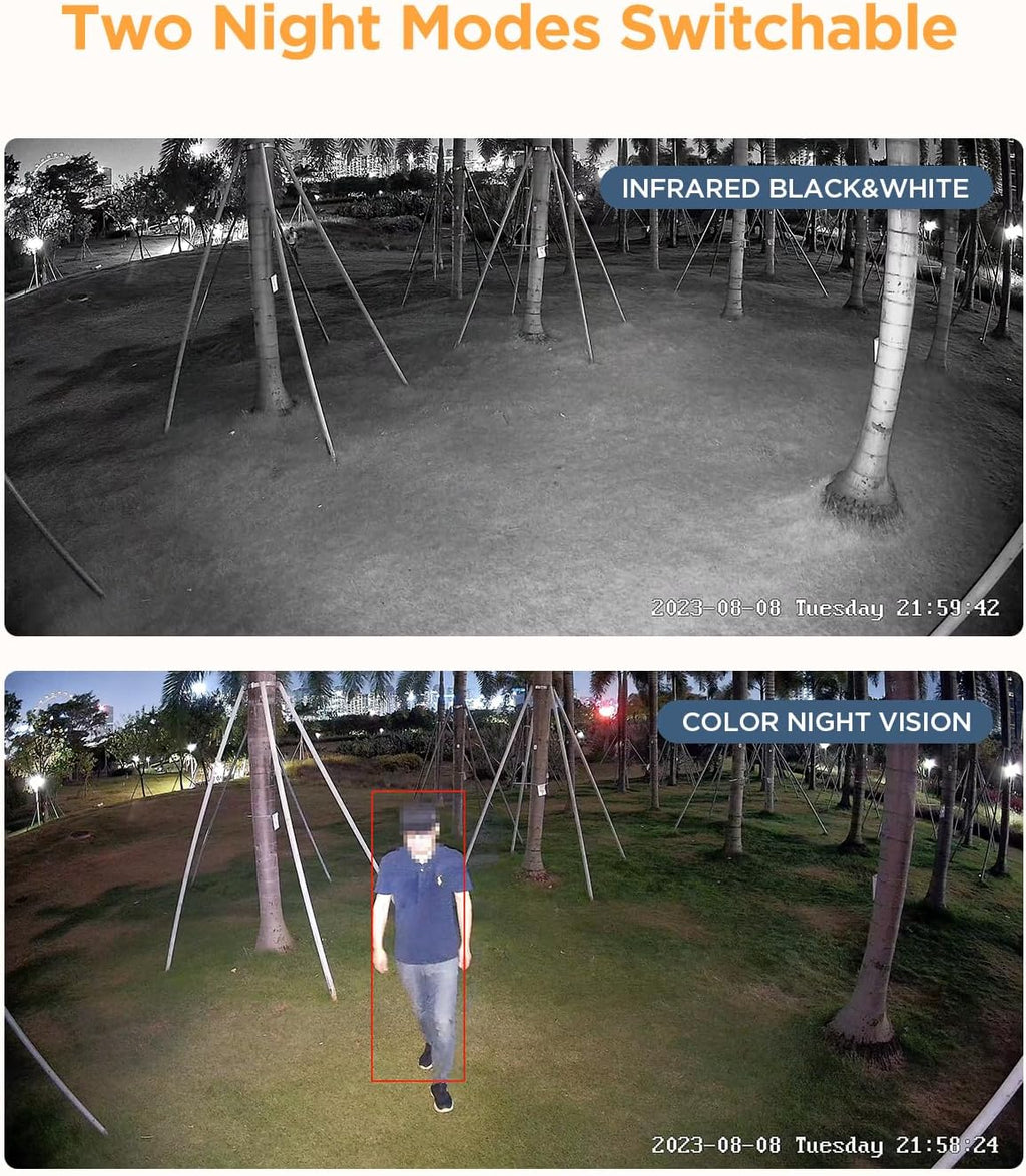poe nvr security camera system 5mp with 2tb showing dimensions