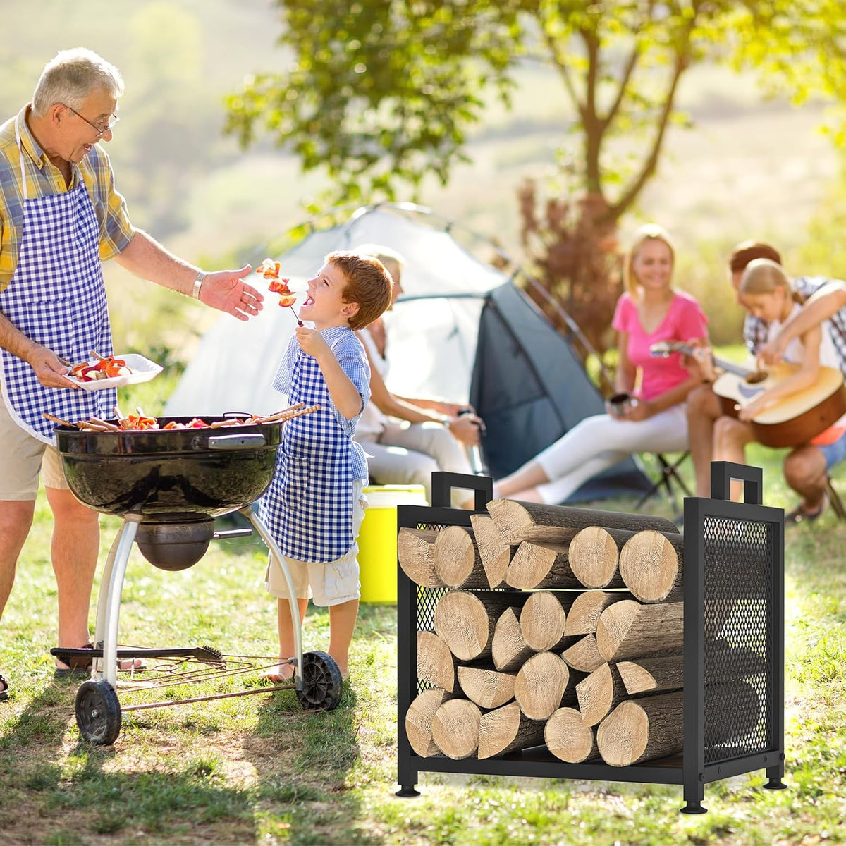 vygrow firewood rack for indoor, heavy duty fire, package contents