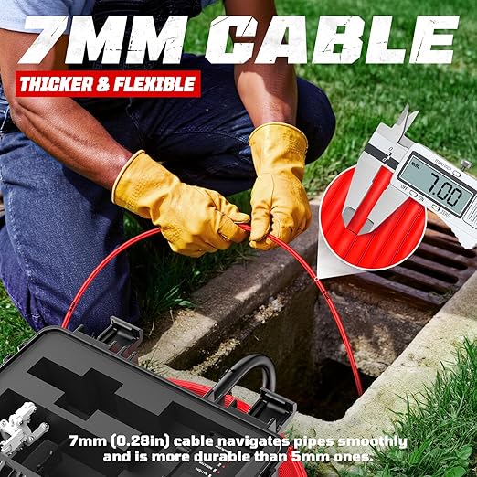 HBUDS Sewer Camera, Self Leveling Drain Camera 200ft
