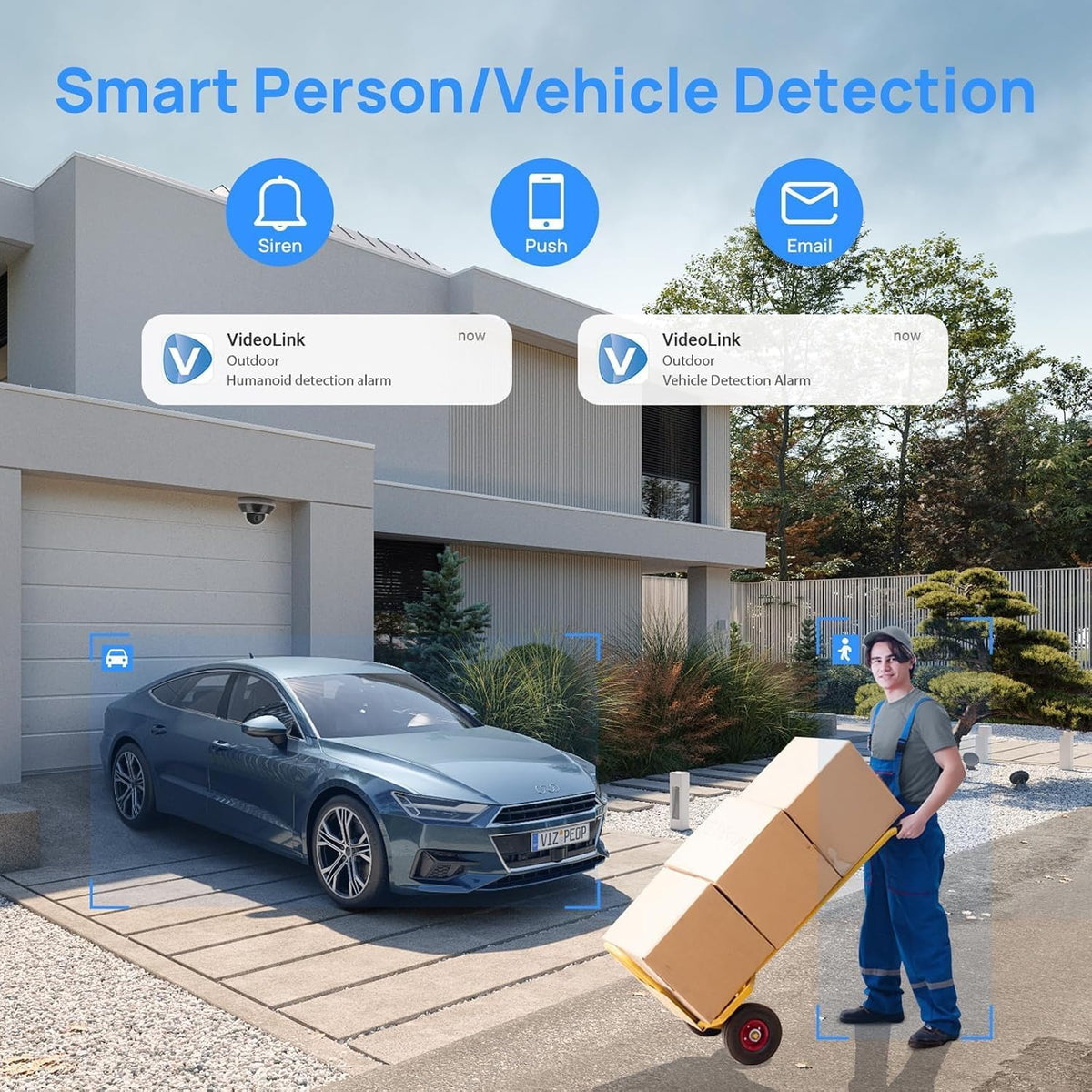 vikylin 4k 8mp starlight poe ip camera outdoor shown in use