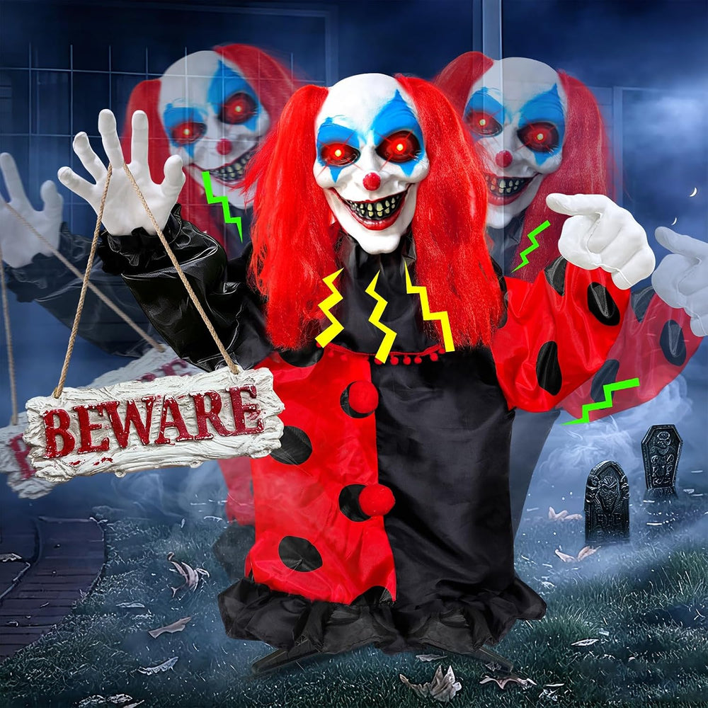 40'' Halloween Animatronics Groundbreaker Decorations Outdoor Scary C...