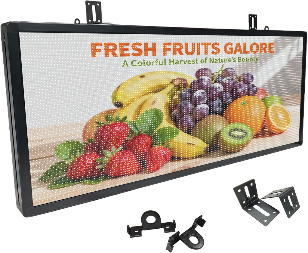 P6 Programmable LED Sign 40"x17", Outdoor Waterproof Digital Message Board