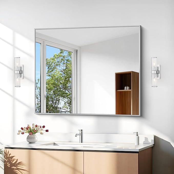 30" x 36"Bathroom Mirror, Decorative Rectangular Vanity Mirror