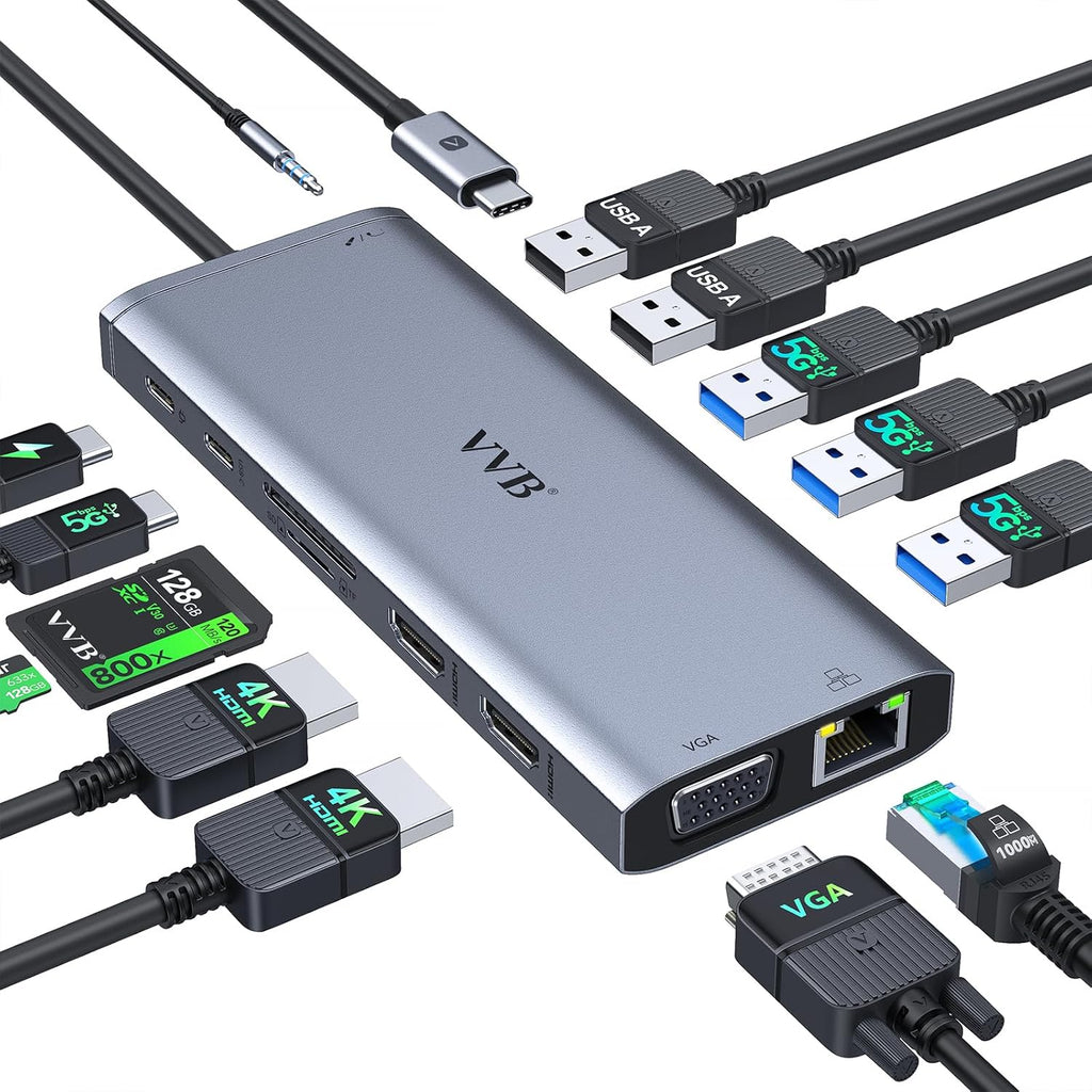 USB C Docking Station Dual Monitor HDMI