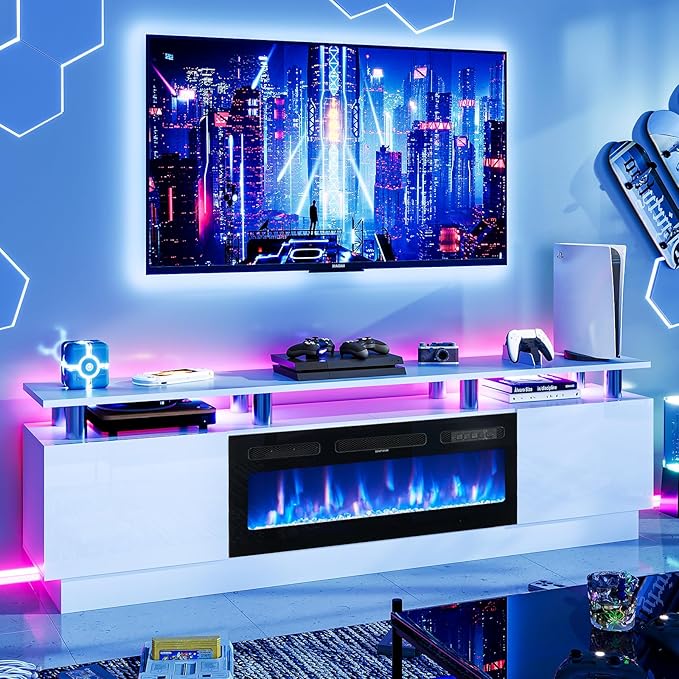 oneinmil Fireplace TV Stand