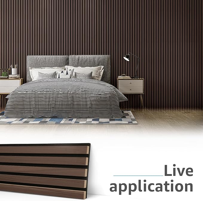 Art3d 4pcs-107 x 8in Slat Acoustic Panel