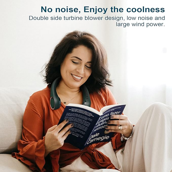 CIVPOWER Neck Fan: Portable Personal Neck Cooling Rechargeable Bladeless Fan