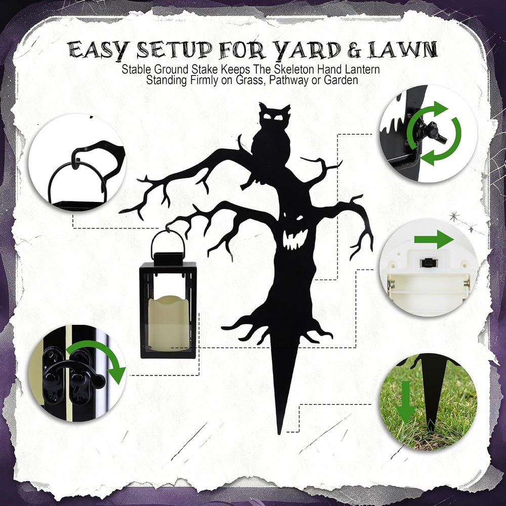 Halloween Stump Ghost Stakes Zombie, Halloween Lights Outdoor Decoration