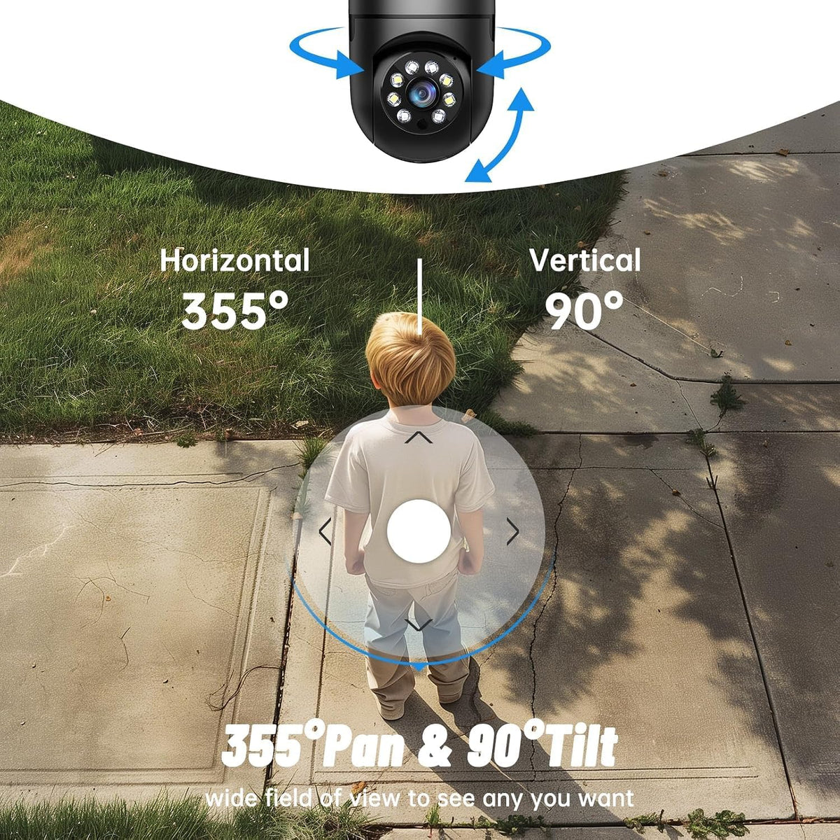 Light Bulb Security Camera 5G/2.4GHz WiFi 2K Lightbulb Security Cameras Wireless Outdoor, 360 Screw in Sight Bulb Motion Detection Siren Alarm Light Socket Camera 2-Way Audio Color Night Vision