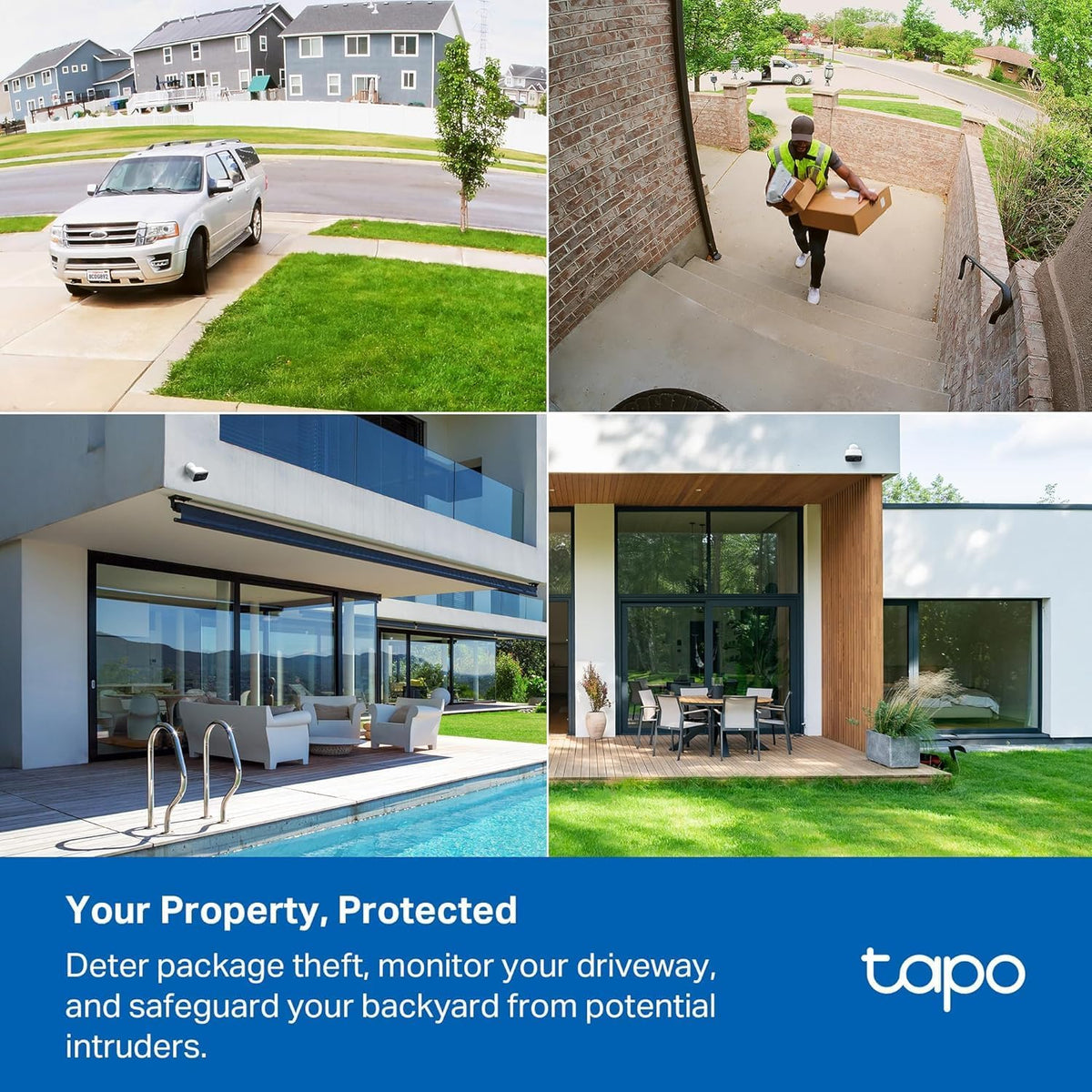 Tapo 1080p Outdoor Wireless Security Camera, Battery Powered, C400(3-Pack)