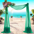 MDS Halloween Chiffon Draping Fabric - 1 Panel, 30" Wide x 40ft Long - Sheer Spooky Arbor & Canopy Drapery for Haunted House Backdrops, Party Ceilings, DIY Costumes & Themed Events - Emerald Green
