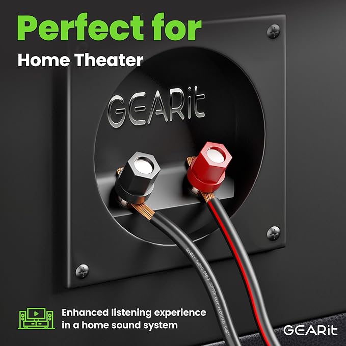 16AWG Speaker Wire, GearIT Pro Series 16 Gauge Speaker Wire Cable Great Use