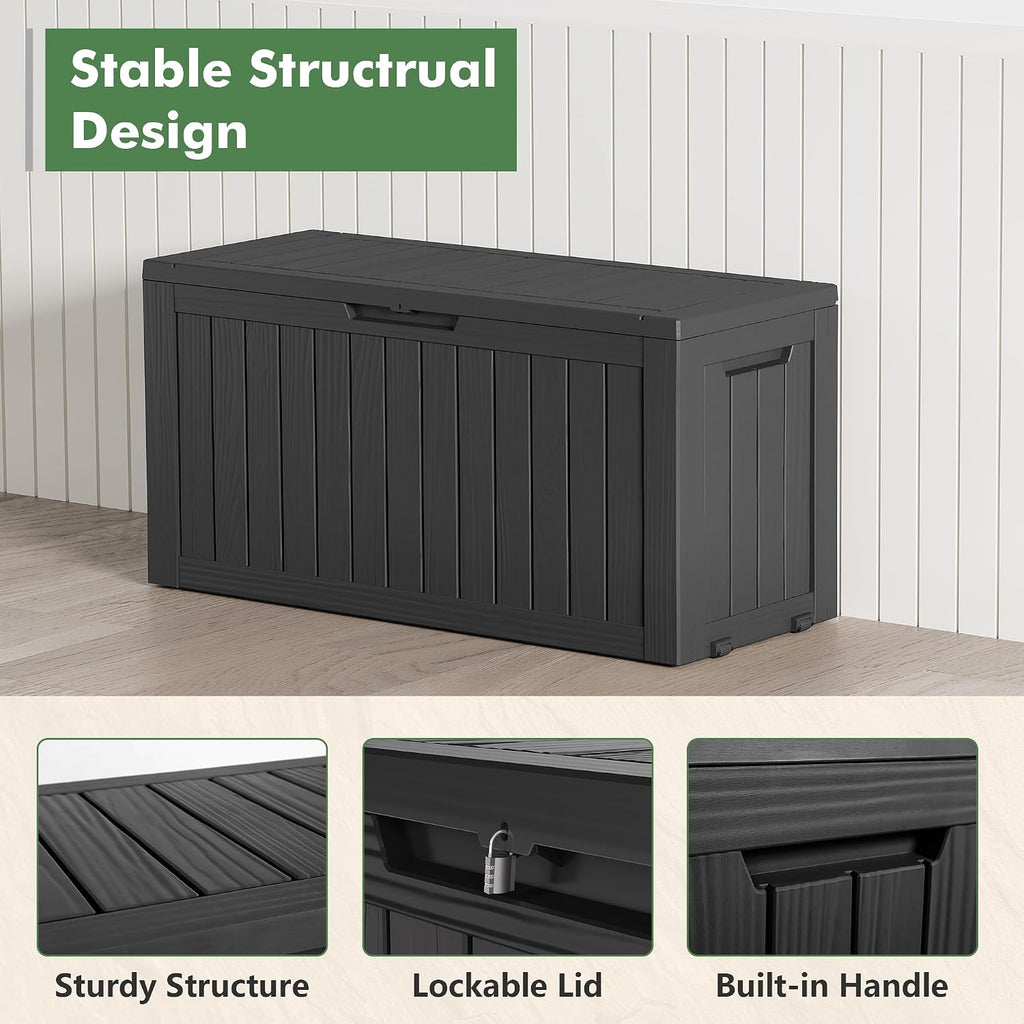 outdoor storage waterproof deck box for patio (80, package contents
