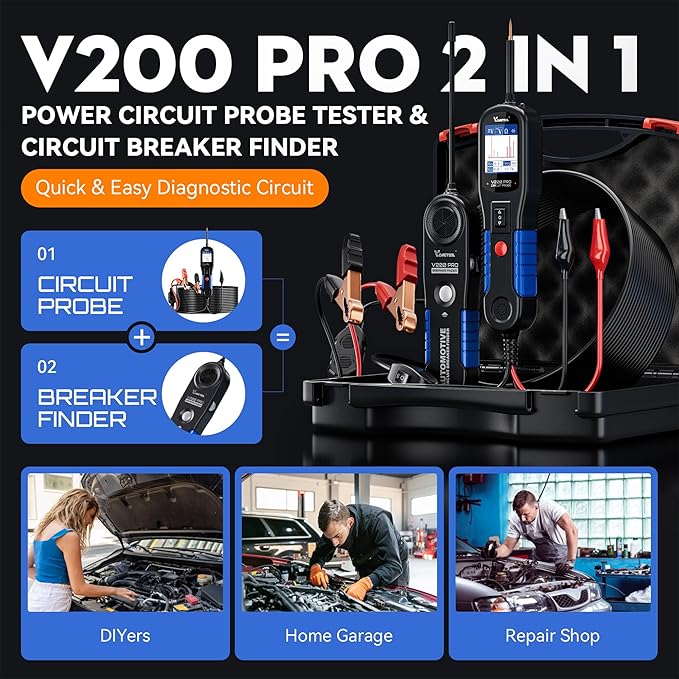 VDIAGTOOL V200 Pro Automotive Power Circuit Probe Tester Breaker Finder Tool