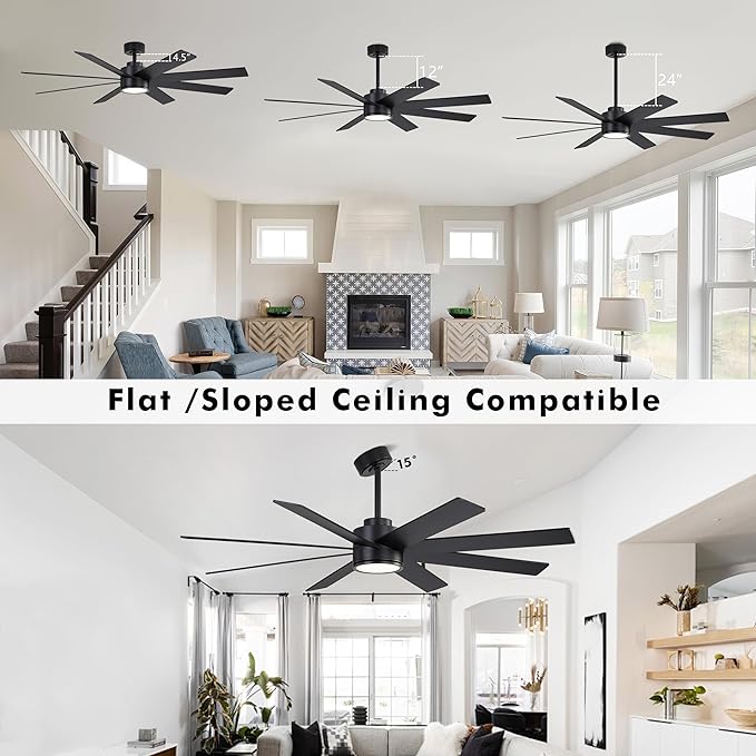 WINGBO 72" Large DC Ceiling Fans