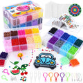 Quefe 24 Colors 21000 Pcs 5mm Fuse Beads Kit with Storage Box