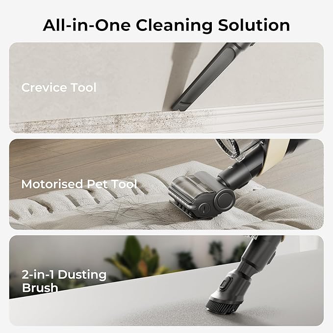 Candy Cordless Stick Vacuum Cleaner, 320AW Powerful Suction, 100min Runtime