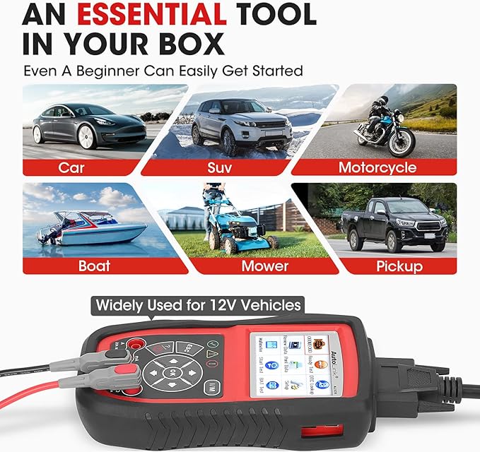 Autel AL539B OBD2 Scanner, 3-in-1 Code Reader Battery Tester Avometer