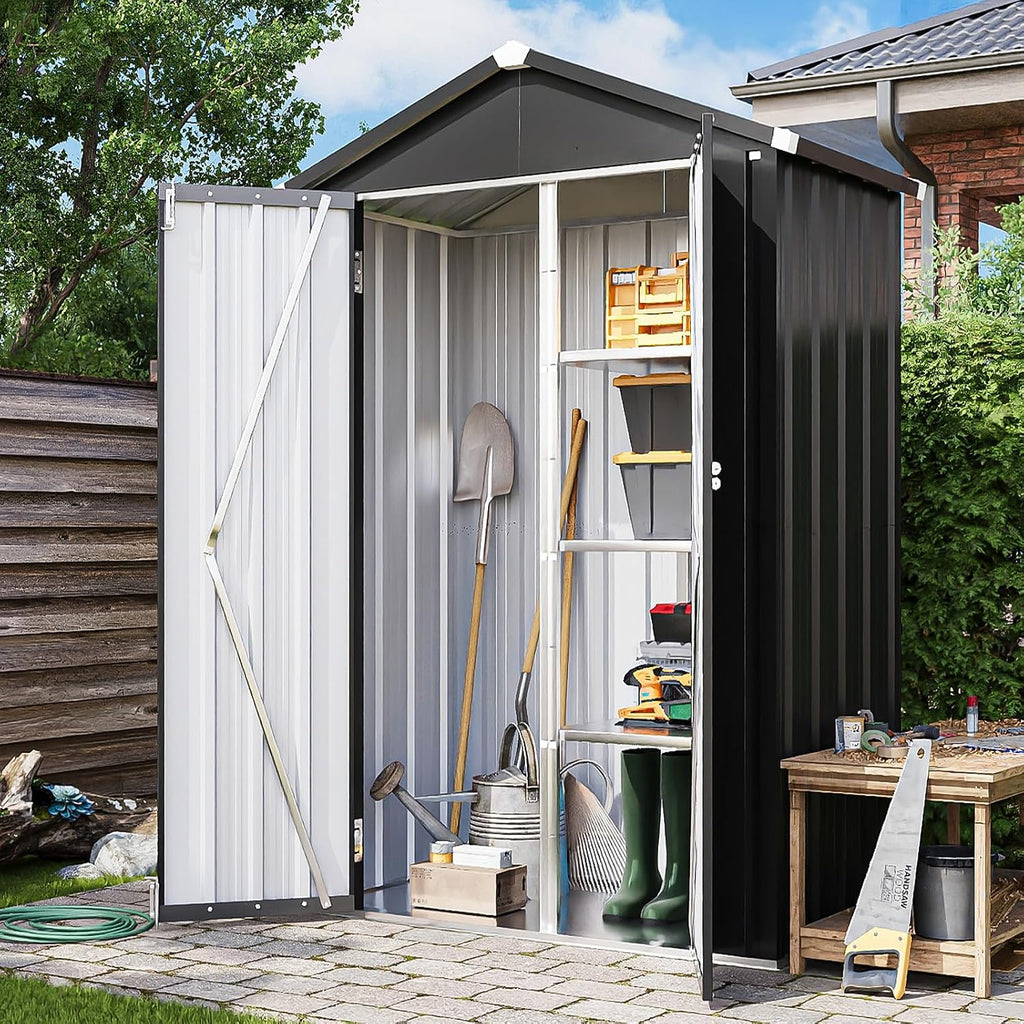 aoxun vertical outdoor storage cabinet 3.5’x2’ with floor, package contents