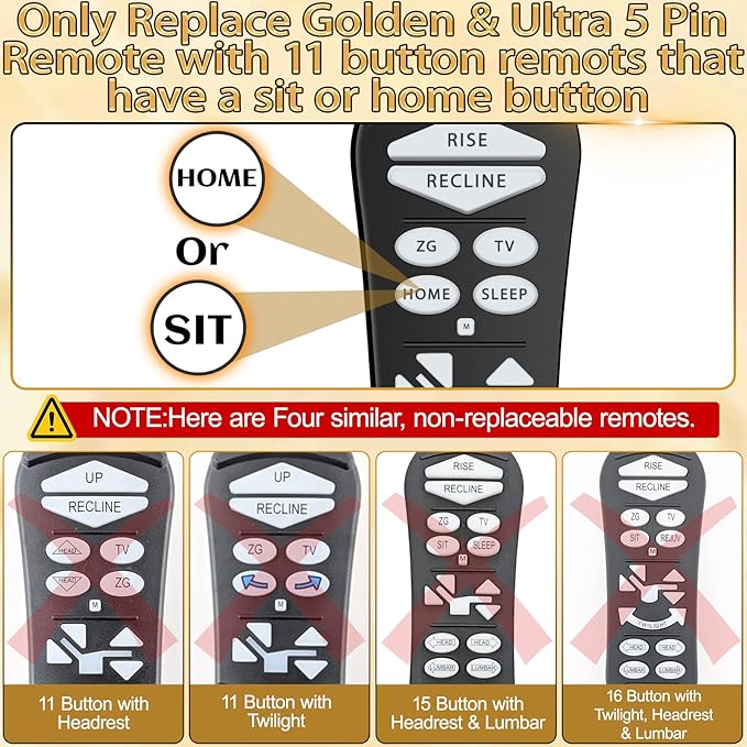 ZKAD-5 5 Pin Lift Chair Remote Only Fit