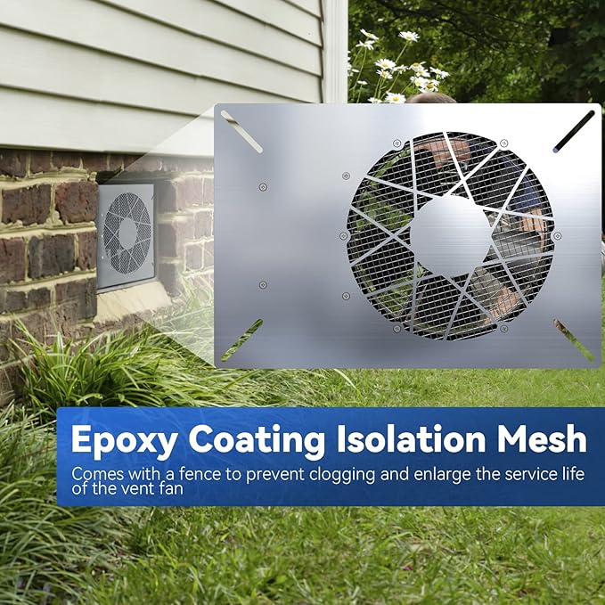 Abestorm 540CFM Crawlspace Ventilation Fans IP-55 Grade Basements Vent Fan 8.7