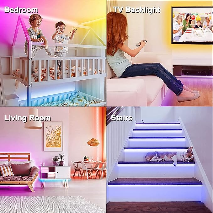 DAYBETTER Smart RGB Led Strip Lights, 300ft Led Lights