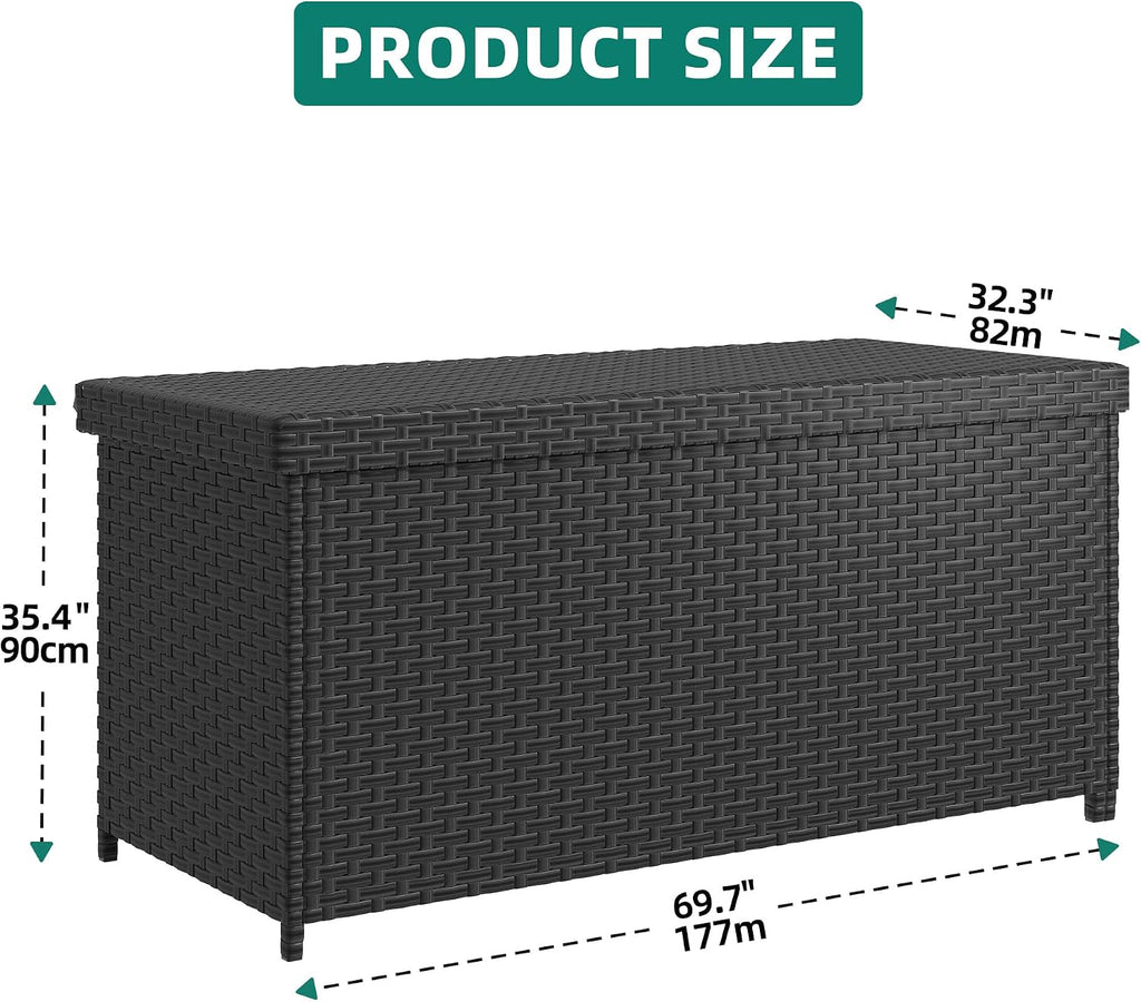 YITAHOME 260 Gallon Wicker Deck Box